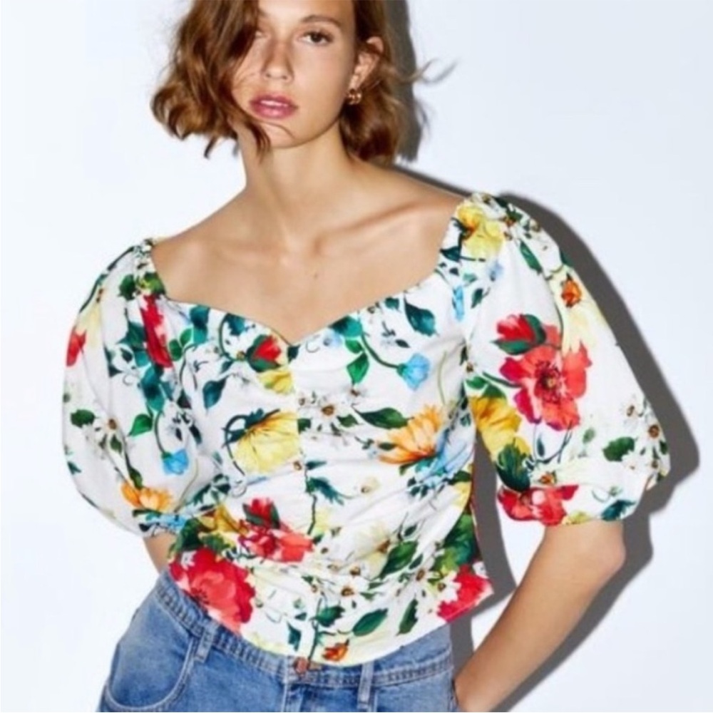 Zara floral top
